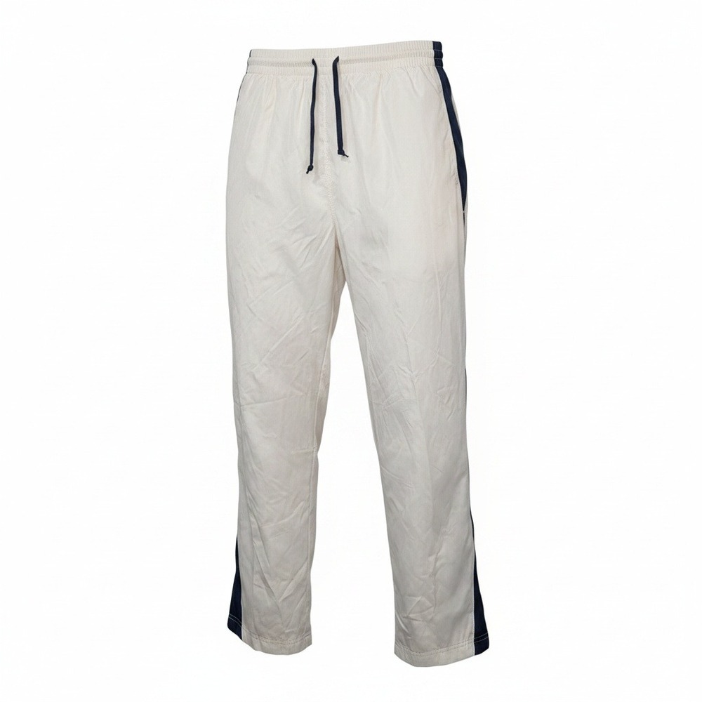 Starter Track Pants White Navy‎ Blue Athletic Side Stripe Drawstring Waist